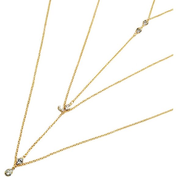 🆕 Women Gold Trendy Body Chain Crystal Rhinestone Boho Sexy Bikini Jewelry Gift - Picture 7 of 7